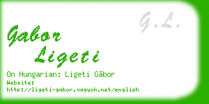 gabor ligeti business card